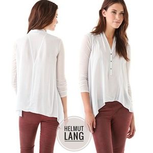 NWT Helmut Lang Lush Voile Drape Blouse